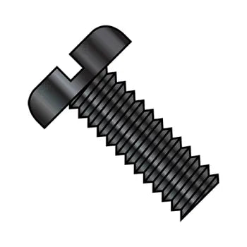 2-56 x 1/8 Slotted Pan Head Machine Screw Fully Threaded Black Oxide