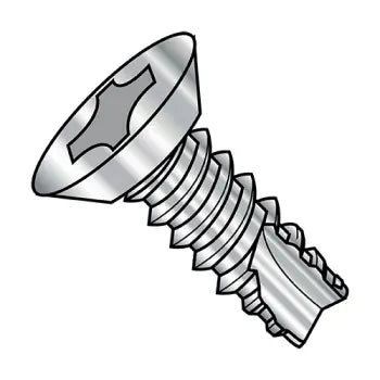 4-24 x 1/4 Phillips Flat Undercut Thread Cutting Screw Type 25 Fully Threaded 18 8 Stainles