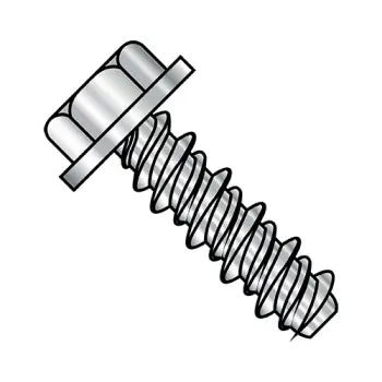 6-19 x 1/2 #5HD Unslot Indented Hex Washer High Low Screw Fully Threaded 410 Stainless Steel