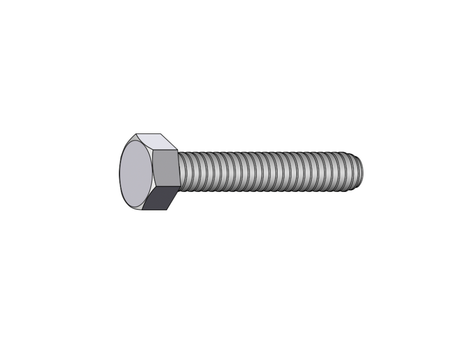 JFAST M860BF8 - M8-1.25 x 60 mm Hex Flange Bolts, Non-Serrated, Grade 8.8, Zinc, DIN6921, Case Quantity: 400