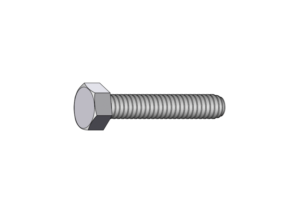 Hex Tap Bolt 18-8 Stainless Steel 4"-20 x 4" Qty-100 - 4